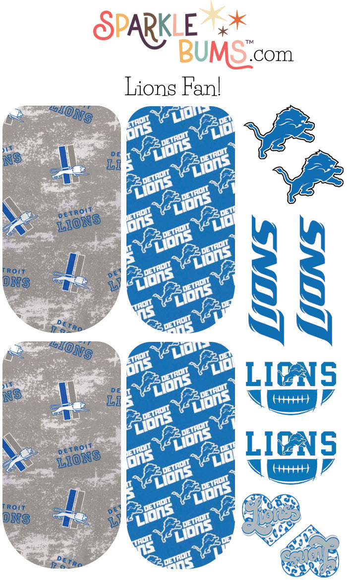 Lions Fan Waterslide Decals