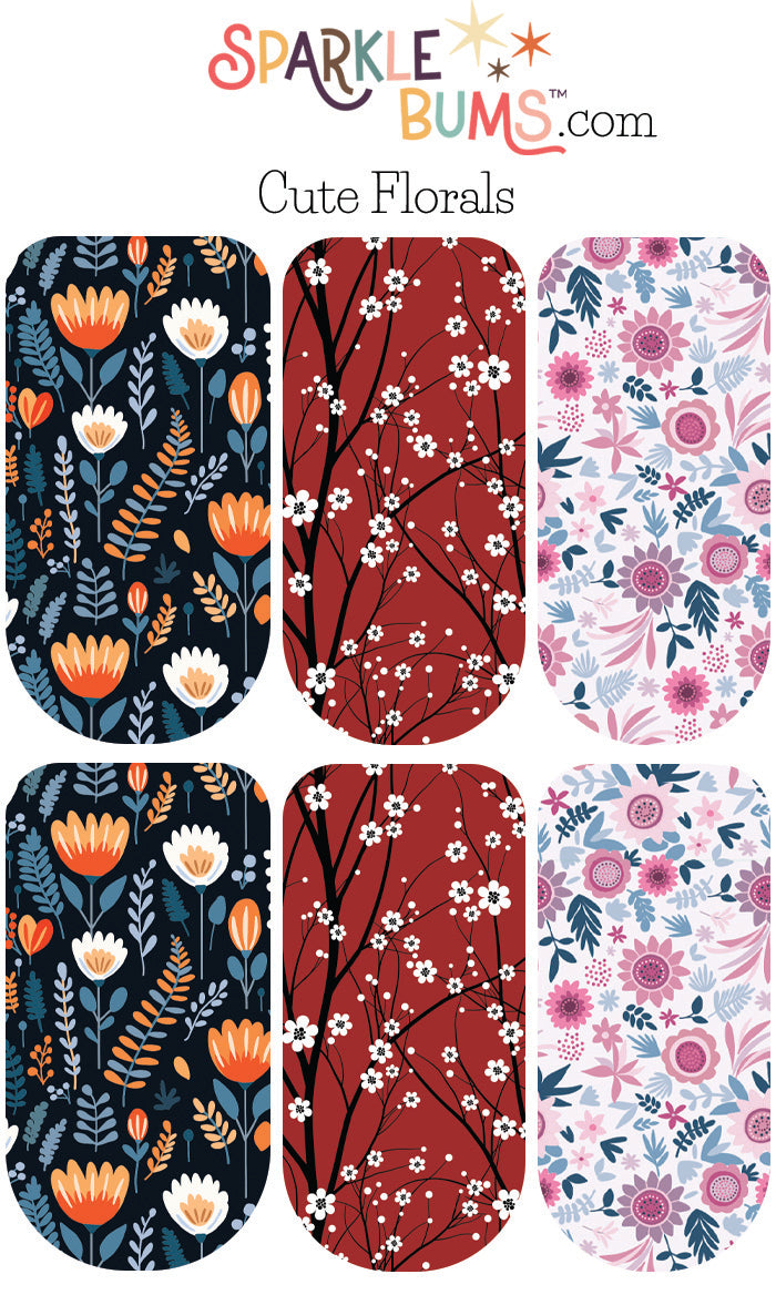 Cute Florals Waterslide Decals