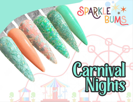 Carnival Nights Collection Bundle Dip Powder for Nails, Acrylic Powder
