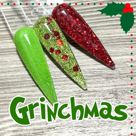 Grinchmas Bundle Dip Powder for Nails, Acrylic Powder