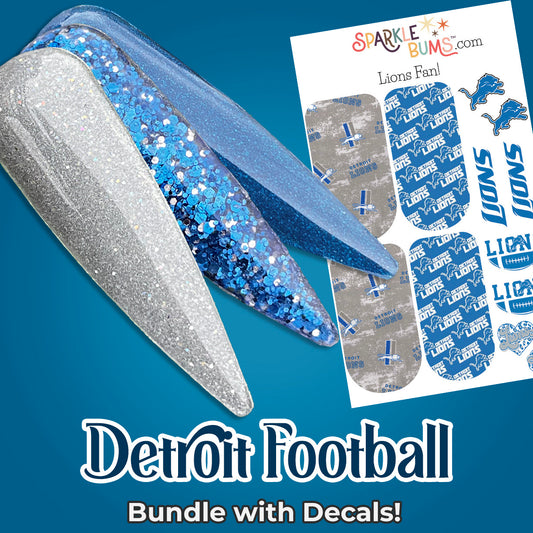 Detroit Football Collection Nail Dip Powder