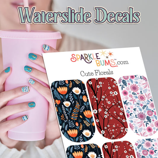 Cute Florals Waterslide Decals