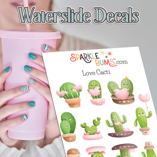 Love Cacti Waterslide Decals