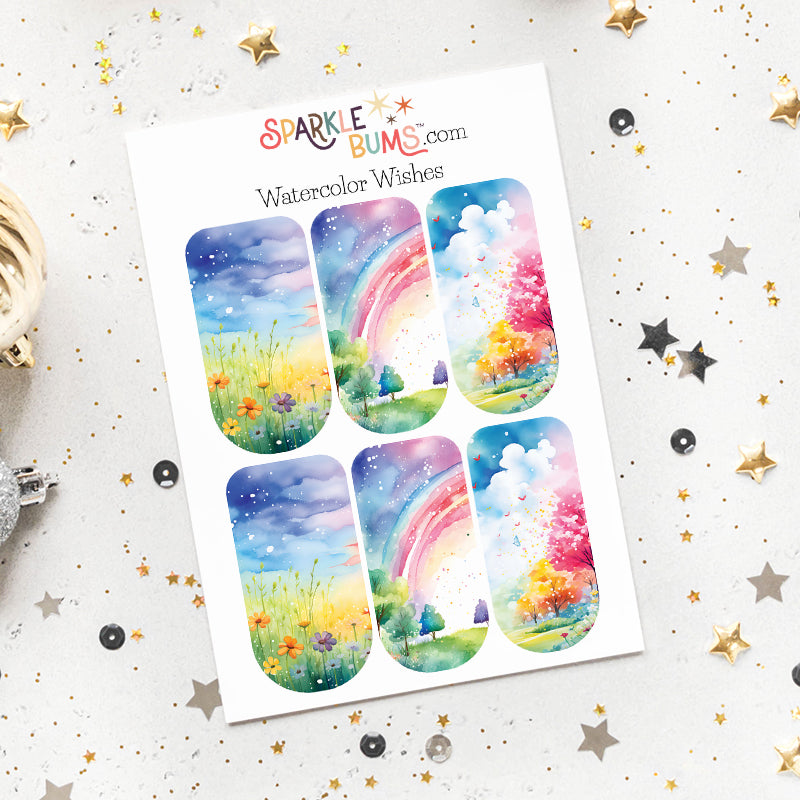 Watercolor Wishes Waterslide Decals