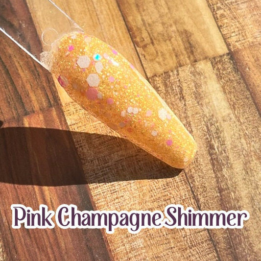 Pink Champagne Shimmer Nail Dip Powder